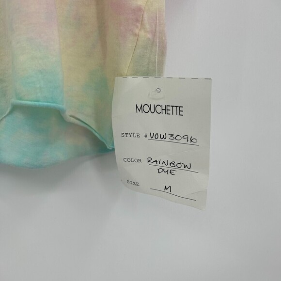 NWT MOUCHETTE Sample Rainbow Tie Dye Front Tie Festival Crop Top Size Medium - Picture 4 of 4